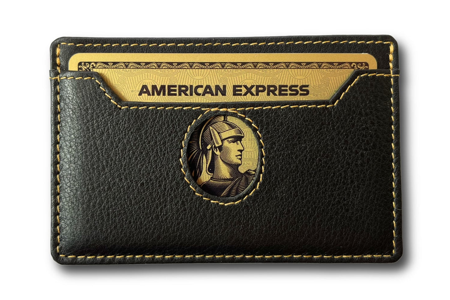 Slim Card Holder Wallet for Amex White Gold