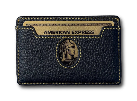 Mini Card Holder with Golden Trim