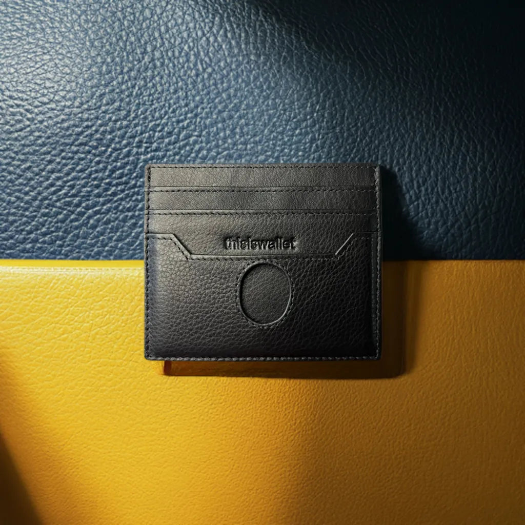 small leather wallet Ukraine flag